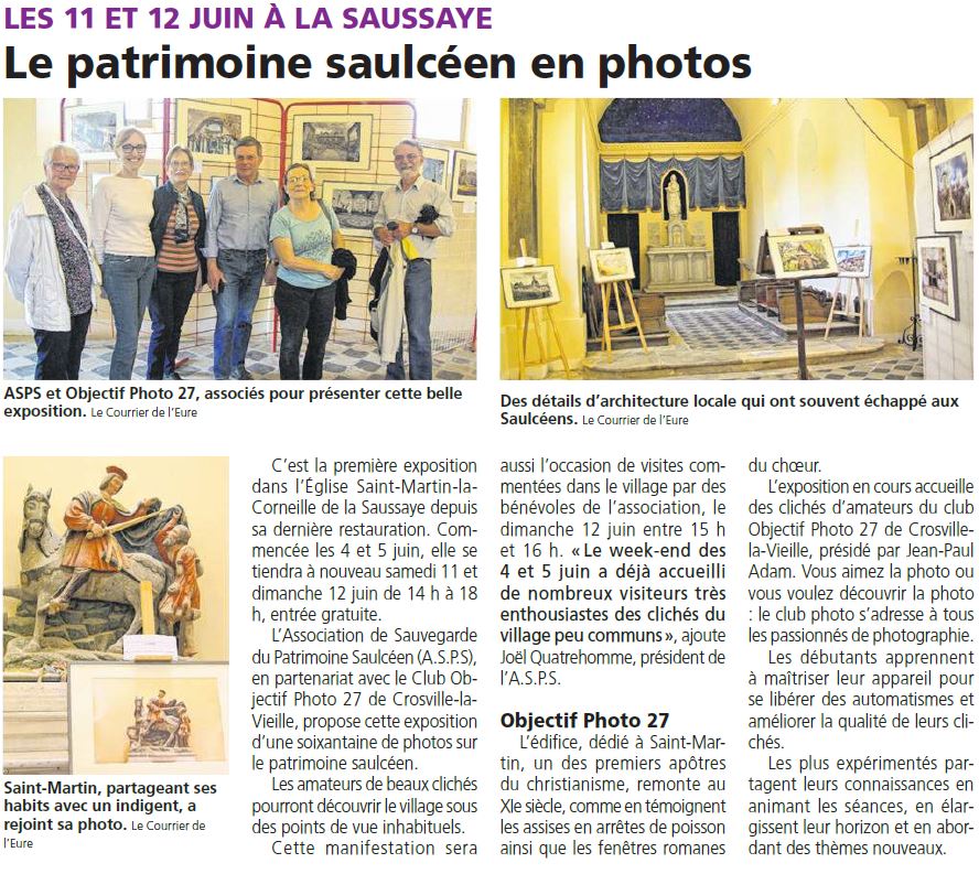 Article Courrier Eure expo photos