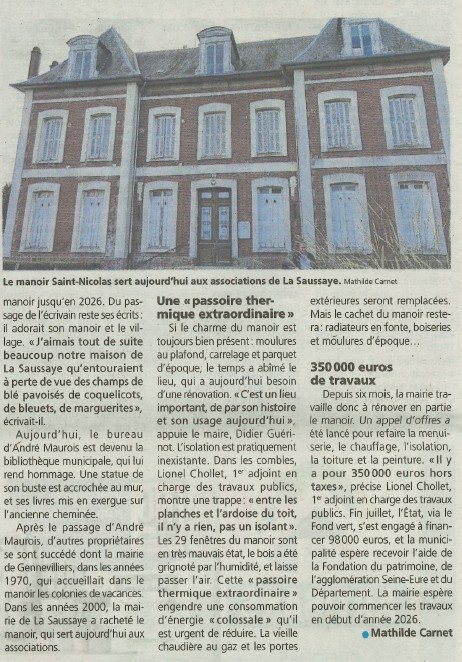 Article Courrier Eure haut droite